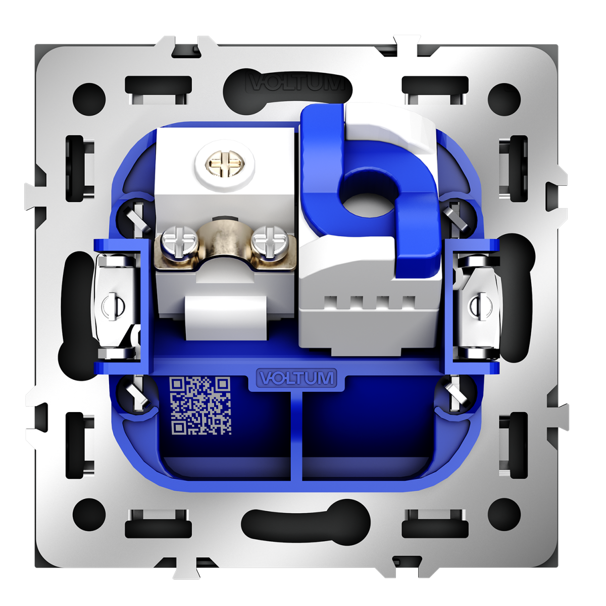 Розетка телевизионная встраиваемая Voltum S70 TV+RJ45 кат. 6, (черный матовый) VLS060708