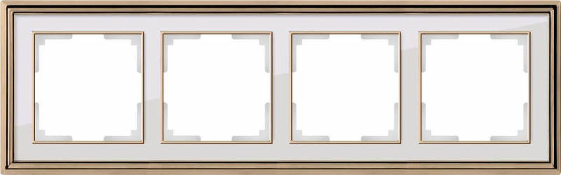 Рамка Werkel Palacio на 4 поста золото/белый WL17-Frame-04 4690389103728