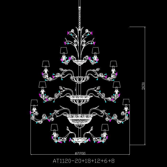 Подвесная люстра Lucia Tucci Fiori Di Rose 1775.18