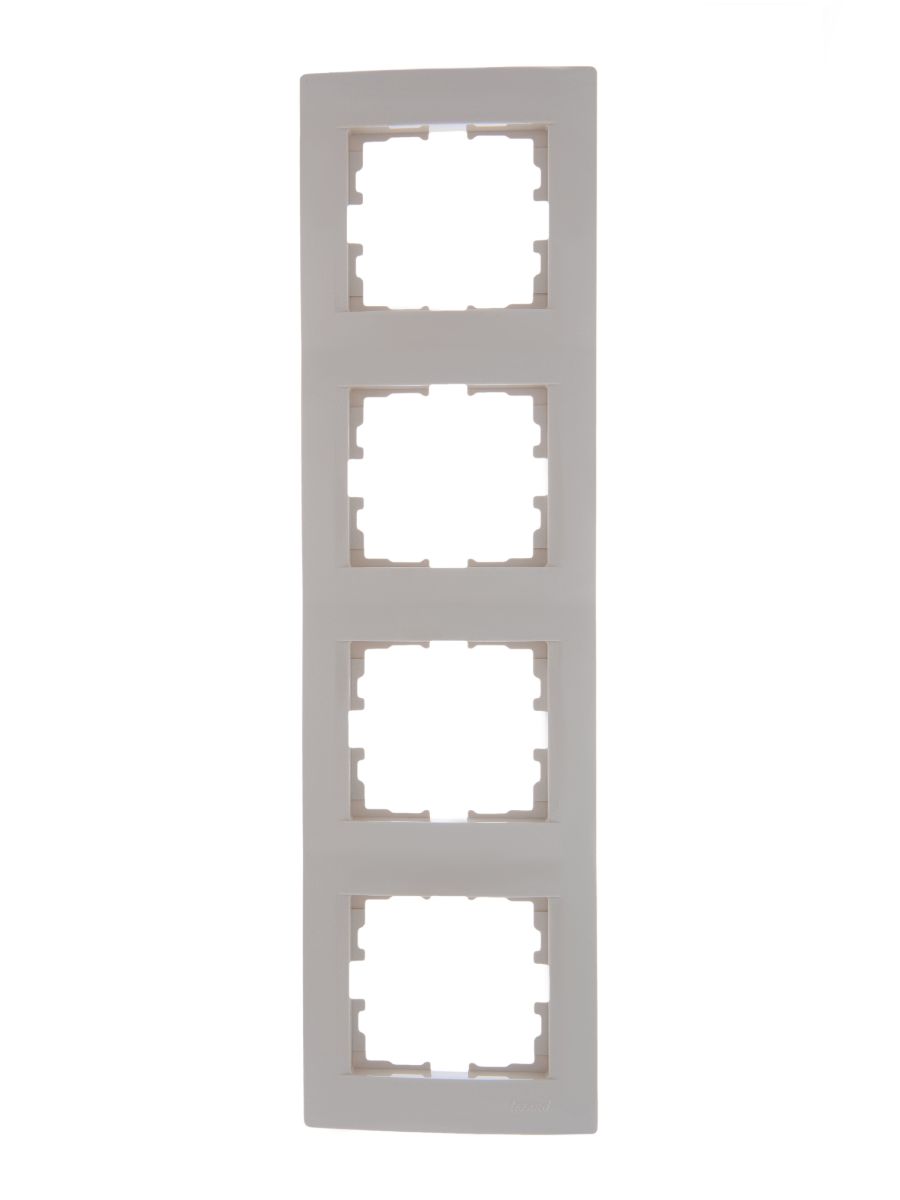Рамка 4-местная вертикальная Lezard Karina 707-0300-154