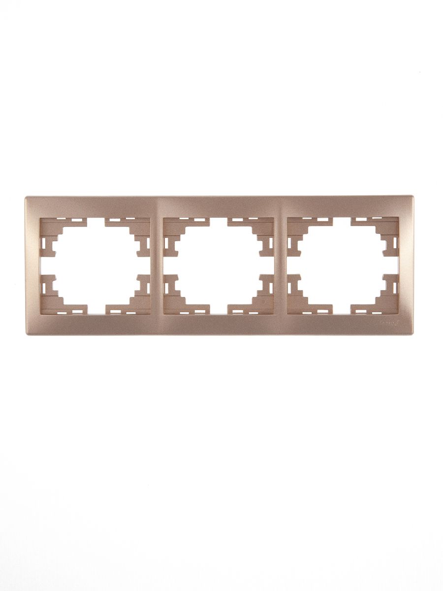 Рамка 3-местная горизонтальная Lezard Mira 701-3100-148