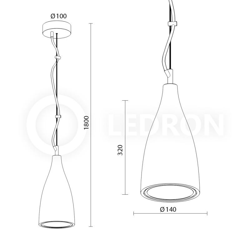 Подвесной светильник LeDron 2549C 00000013340