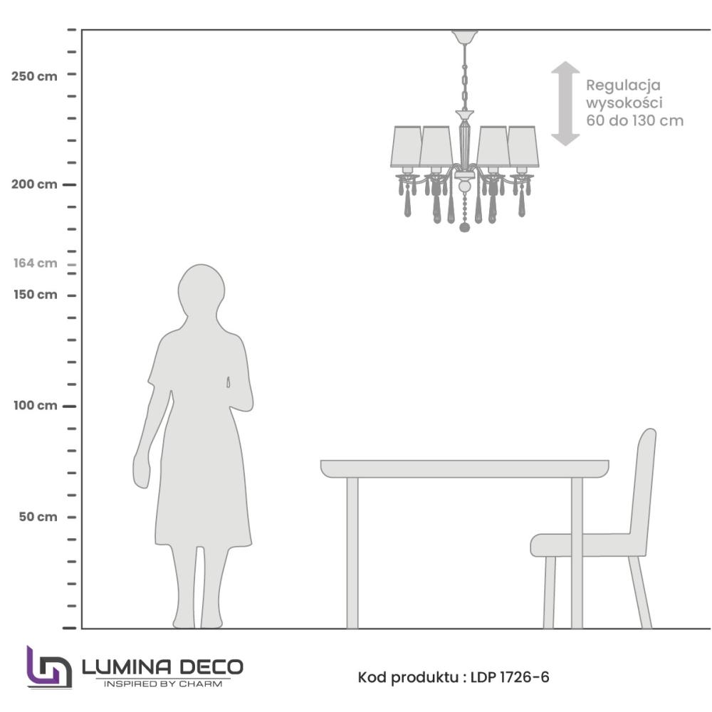Подвесная люстра Lumina Deco Alessia LDP 1726-6 CHR