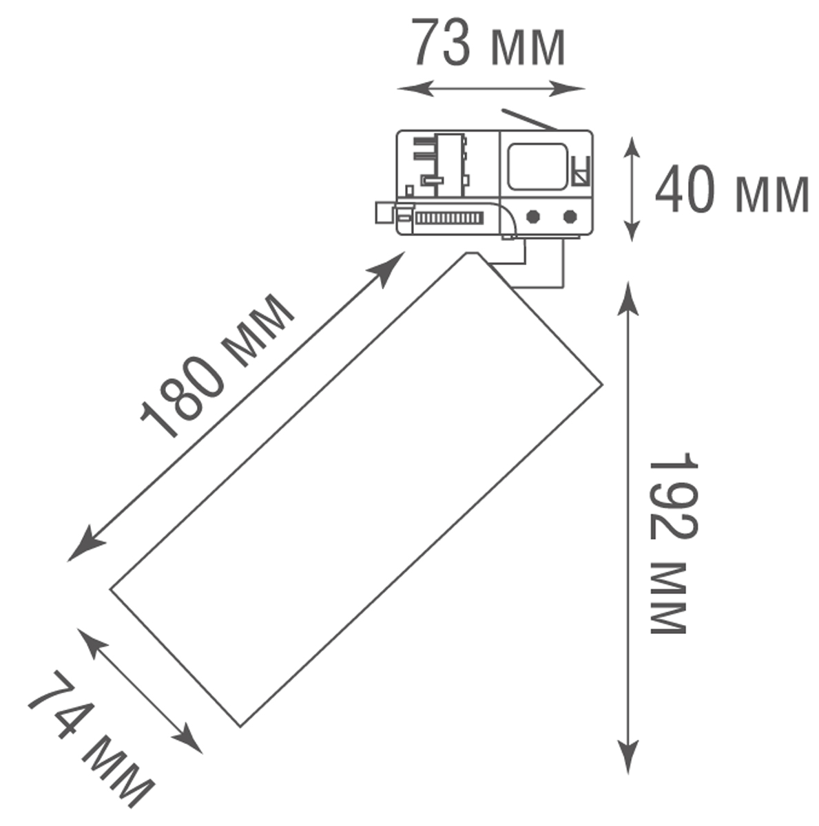 Трековый светильник Donolux Rollo DL18895R1BBrass Track