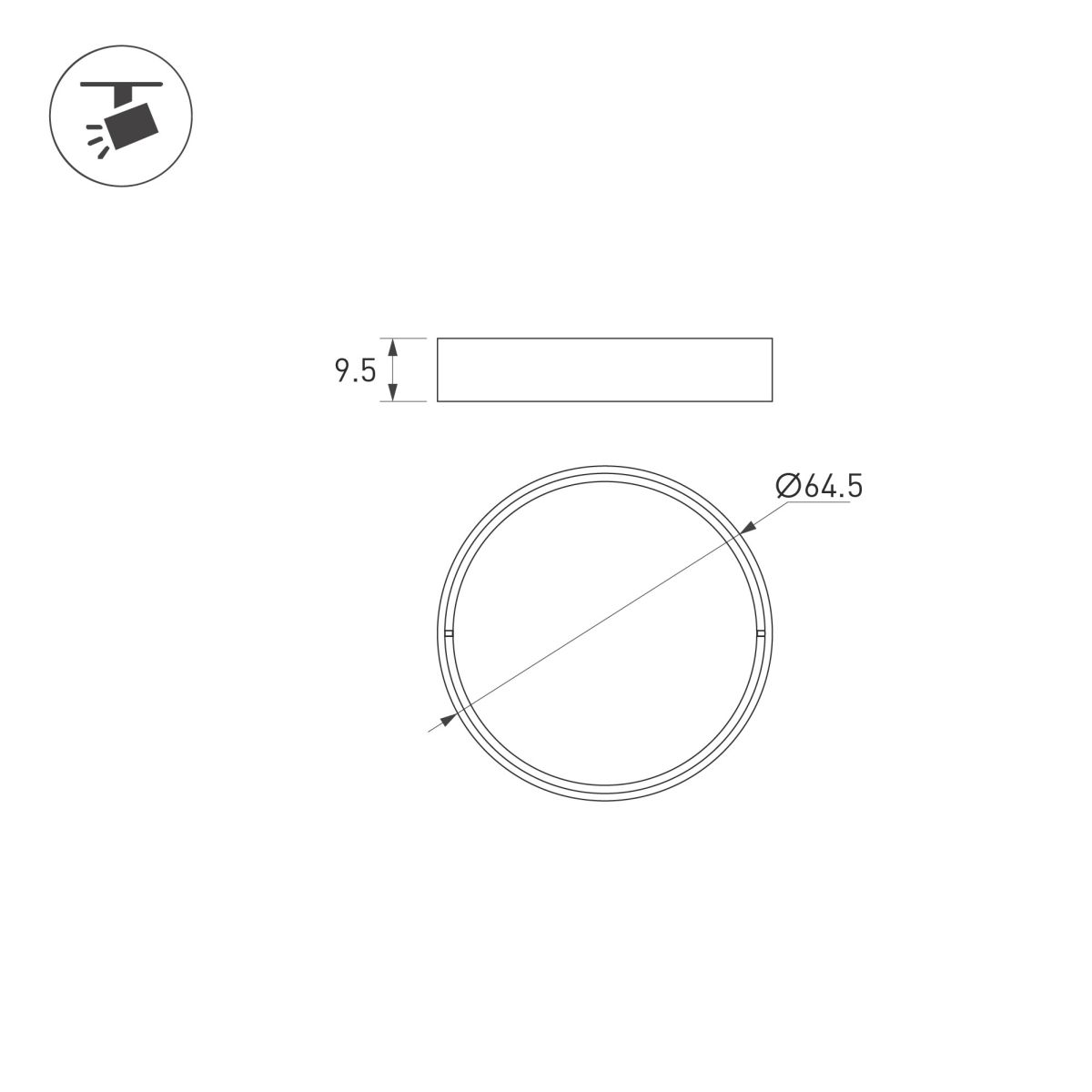 Насадка Arlight LGD-ARTIFACT-OVAL-LENS-R65 (WH) (Металл) 057149