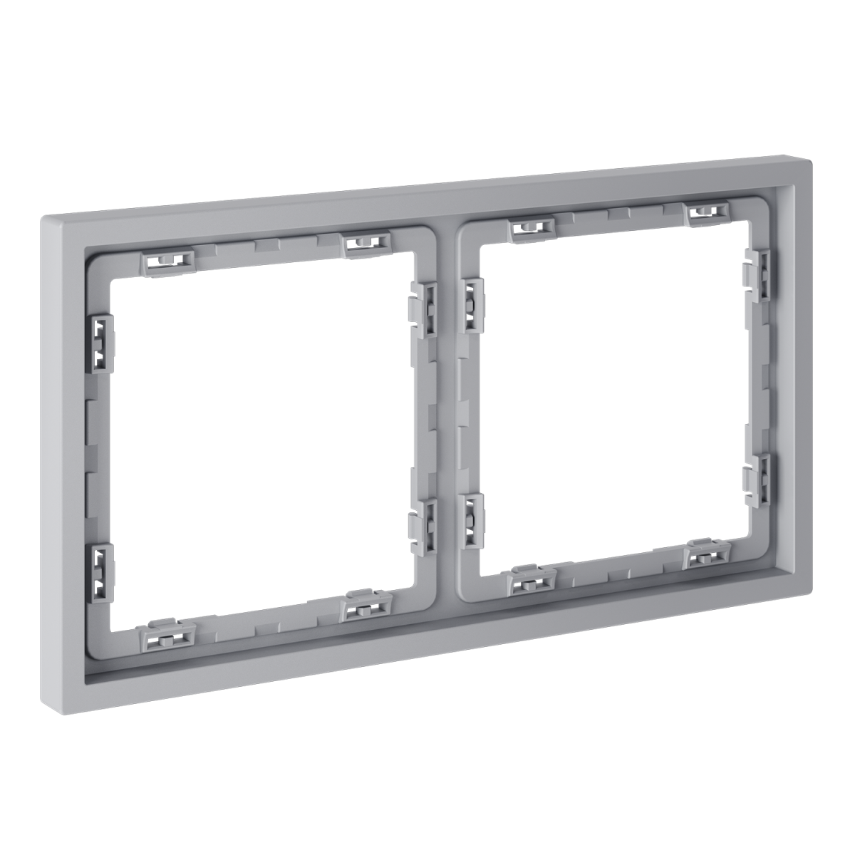 Рамка пластиковая Voltum S70 на 2 поста, (серый) VLS100216