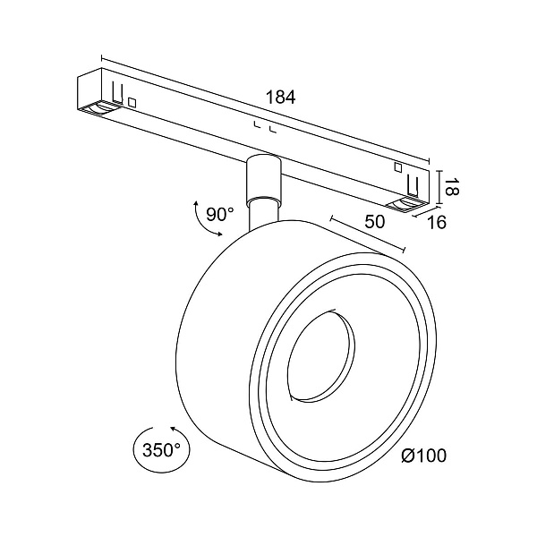 Светодиодный трековый светильник для магнитной системы Ledron Sagi 1180 White 00000017095