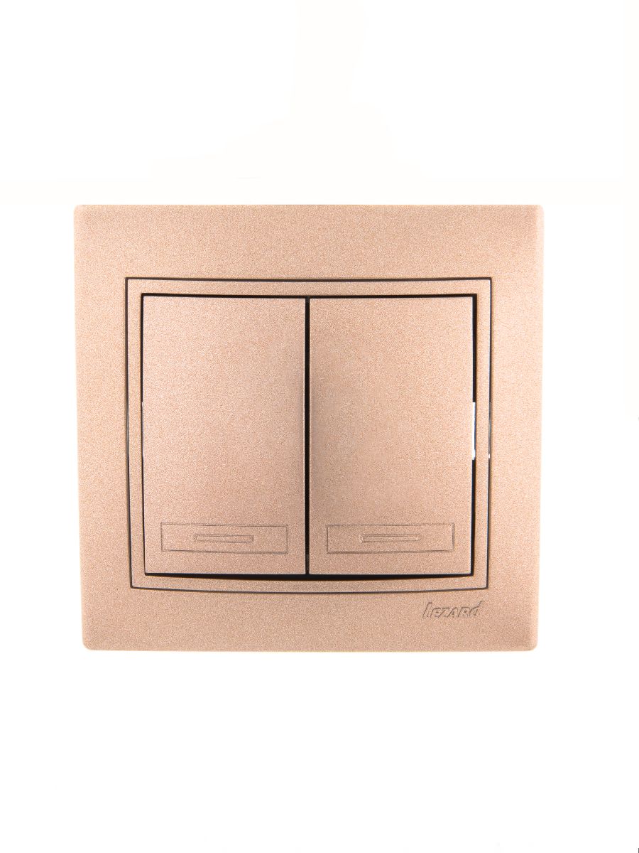 Выключатель двойной Lezard Mira 701-3131-101