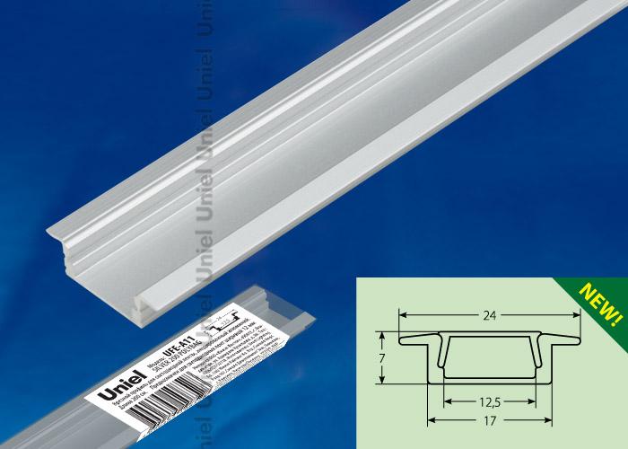 Профиль (UL-00004051) Uniel UFE-A12 Silver 200 Polybag