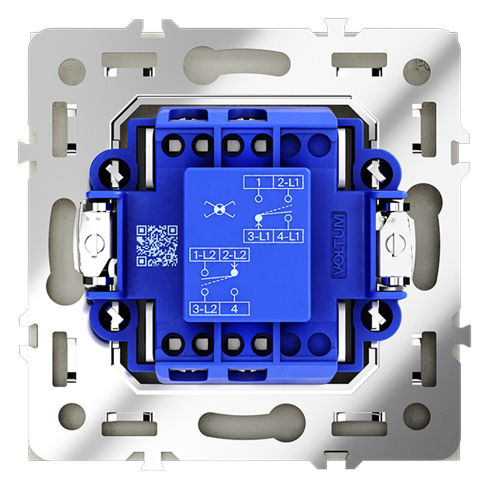 Перекрестный переключатель одноклавишный Voltum S70 VLS010505 (сталь)