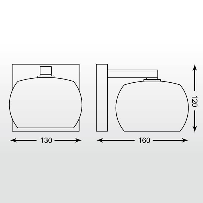 Бра Zumaline VISTA W0076-01B-B5GR