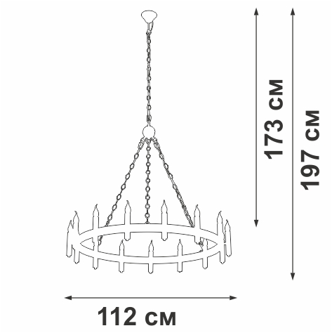 Подвесная люстра Vitaluce V1871-7/15