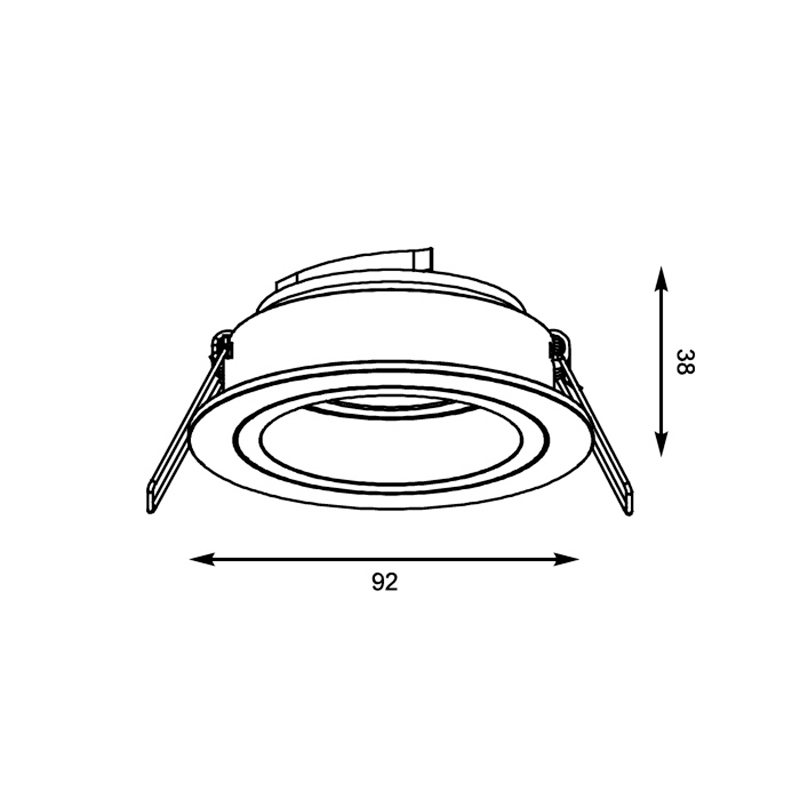 Встраиваемый светильник Zumaline CHUCK DL ROUND 92699-GD