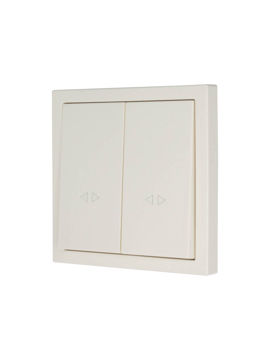 Выключатель двойной промежуточный, безвинтовой зажим/клемма Lezard Zima 704-9088-107TW