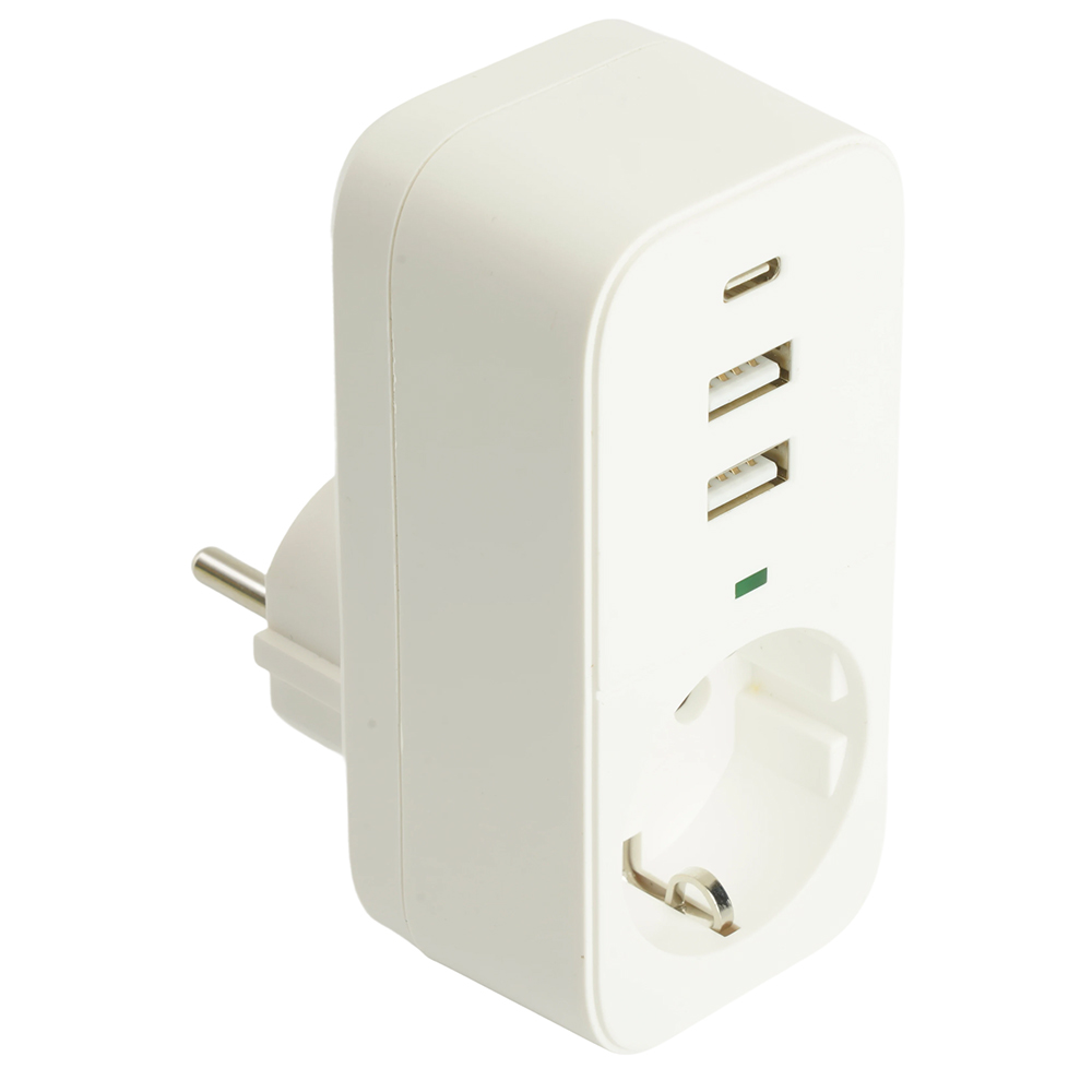 Сетевой фильтр 1-местный с/з Stekker Nova HM81-11-1 50142