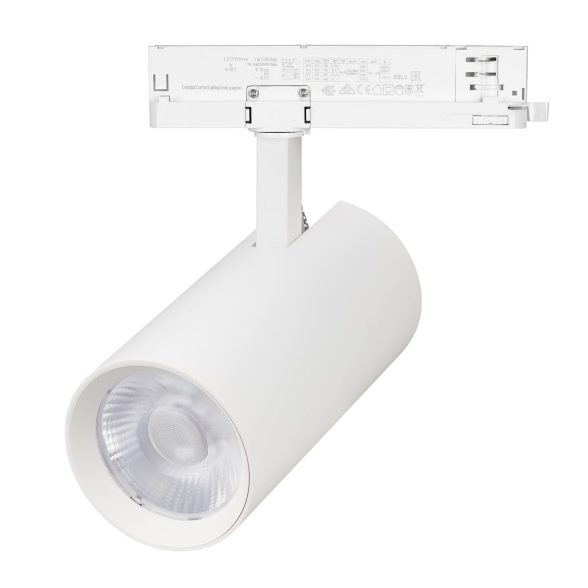 Трековый трехфазный светильник Arlight LGD-GERA-4TR-R90-30W Day4000 (WH, 15 deg, 230V, DALI) (IP20 Металл) 058812