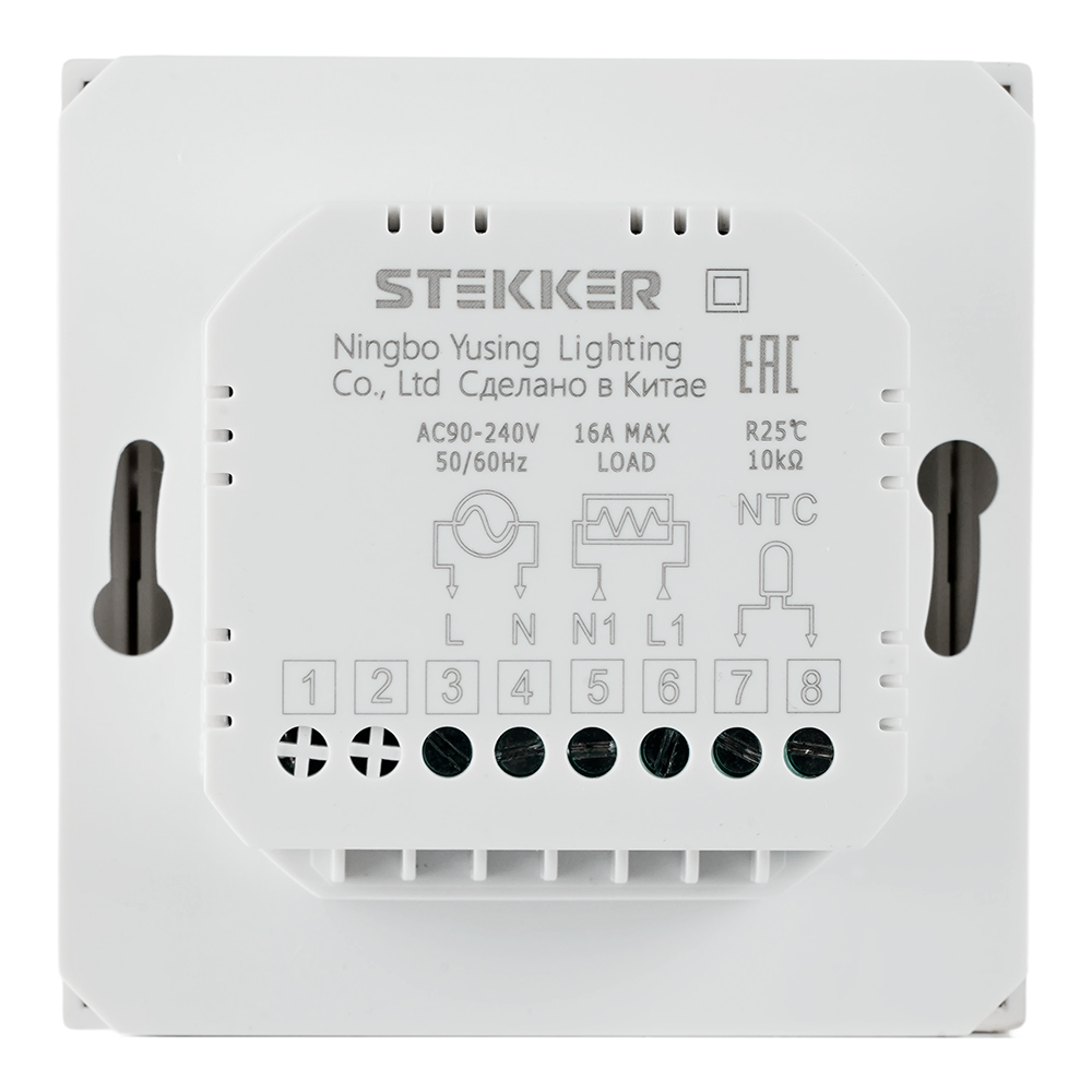 Терморегулятор Wi-Fi (механизм) Stekker Эмили RSW00-5119-01 белый фарфор soft touch 50376
