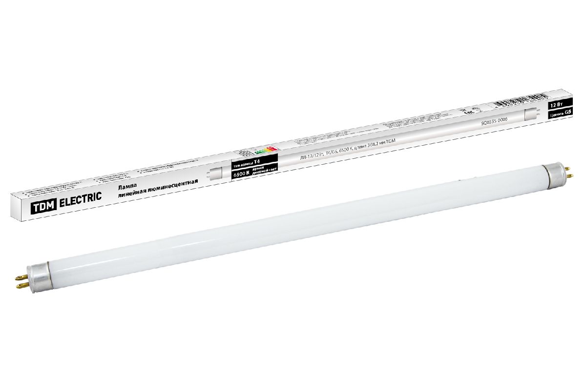 Лампа люминесцентная TDM Electric G5 12W 6500K белая SQ0355-0006