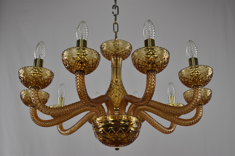 Подвесная люстра Bohemia Ivele Crystal 1311/10/240 G Am/Amber/M-1F