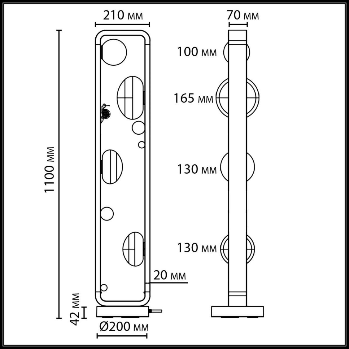 Ландшафтный светильник Odeon Light Nature Luma 5434/4FB