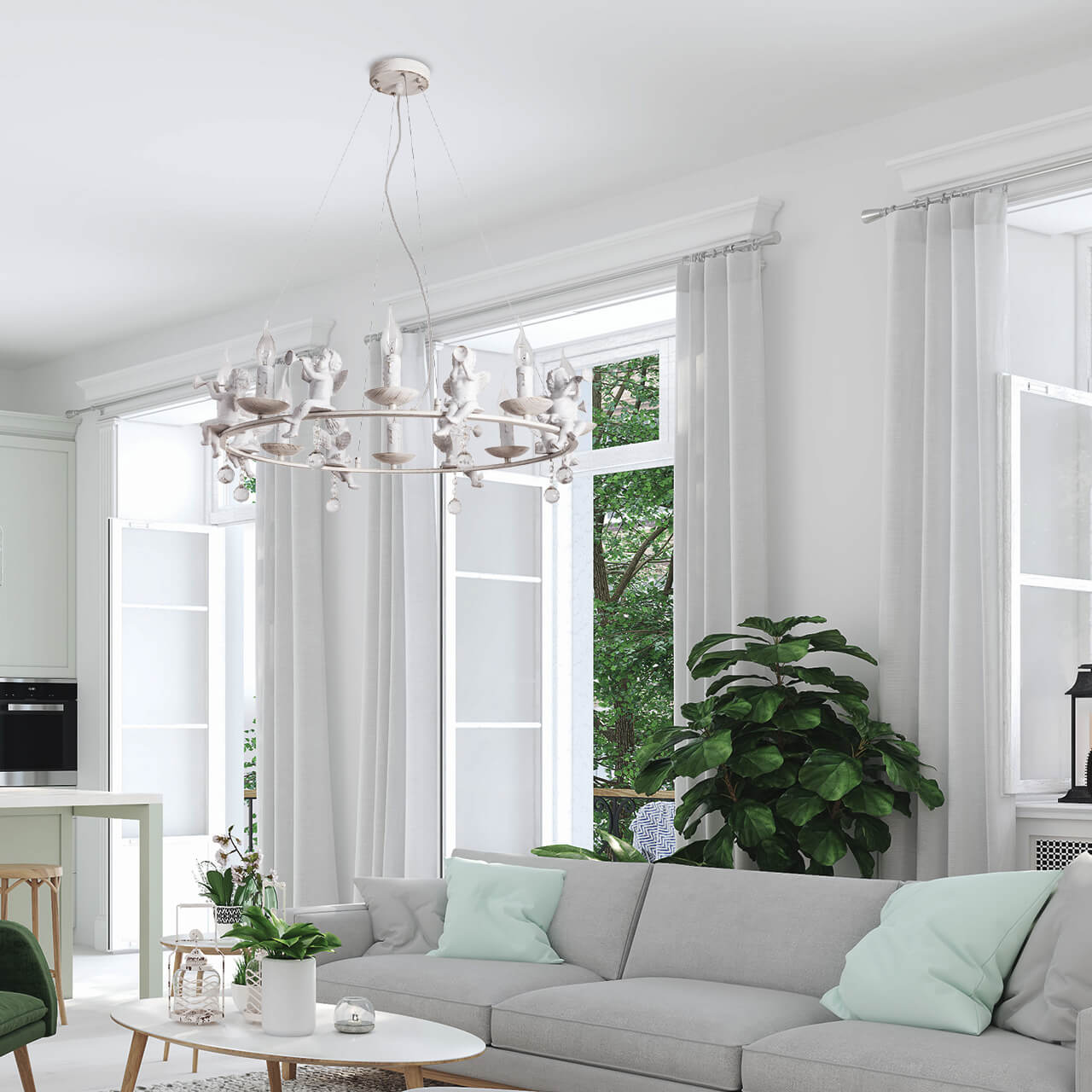 Подвесная люстра Arte Lamp Amur A1133SP-8WG в Москве