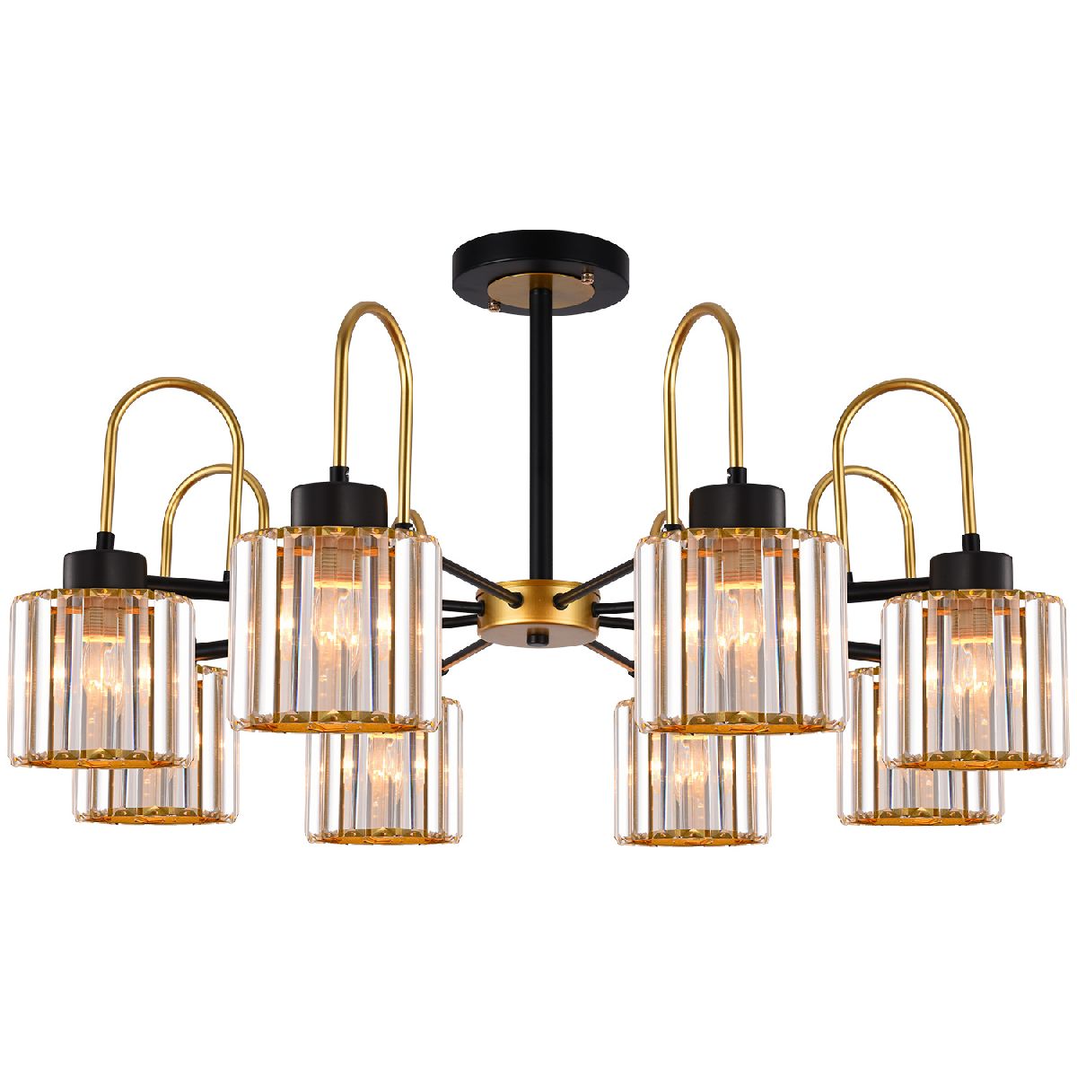 Люстра на штанге Illumico IL1305-8CPA-29 BK GD