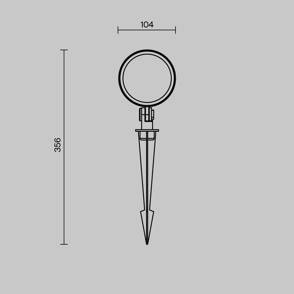 Грунтовый светильник Maytoni Core O495FL-L25B3K