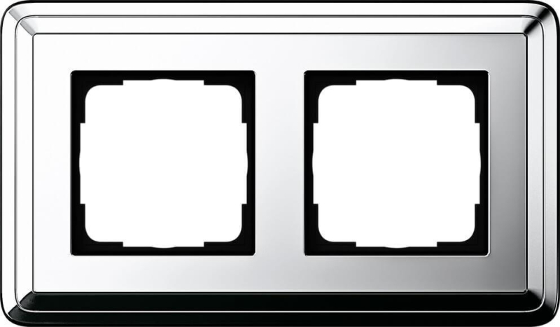 Рамка 2-постовая Gira ClassiX хром 0212641
