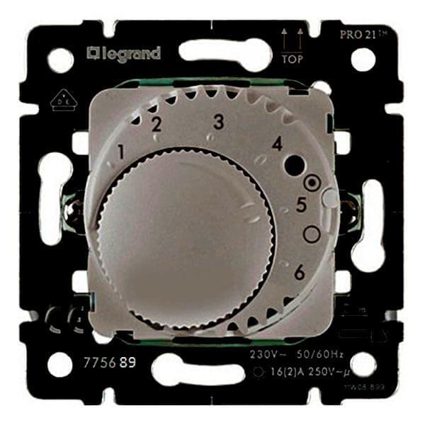 Термостат Legrand Galea Life теплых полов с НО контактом титановая 775690