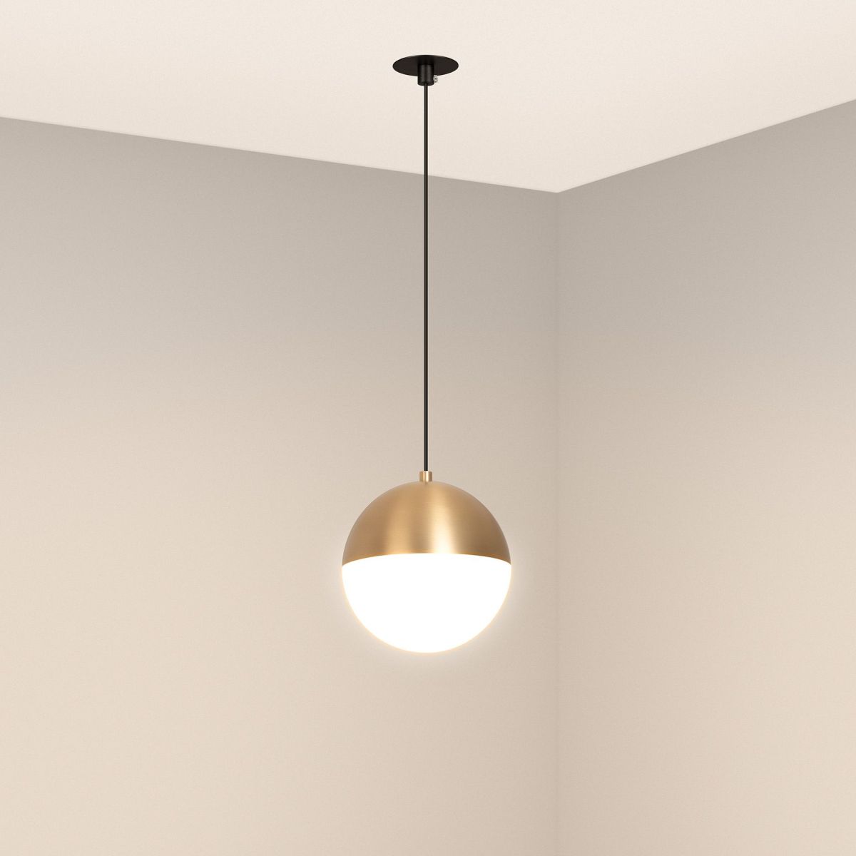 Подвесной светильник Arlight SP-EMISFERO-HANG-BUILT-R150-11W Day4000 (GD, 170 deg, 230V) 056590