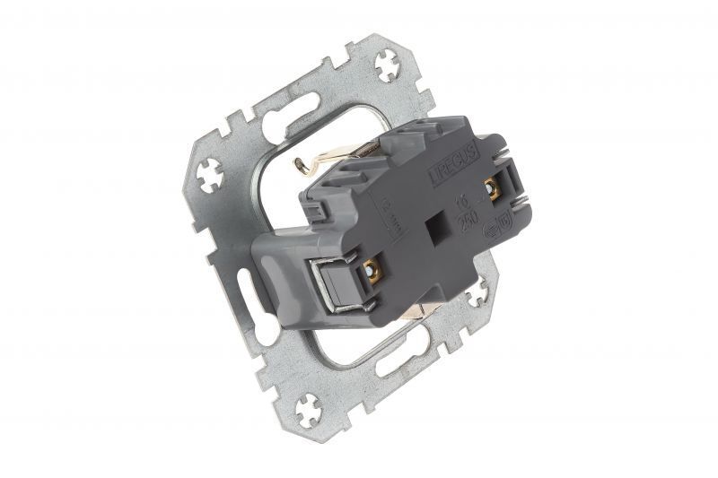 Розетка с заземлением и крышкой Liregus Epsilon 28-1366