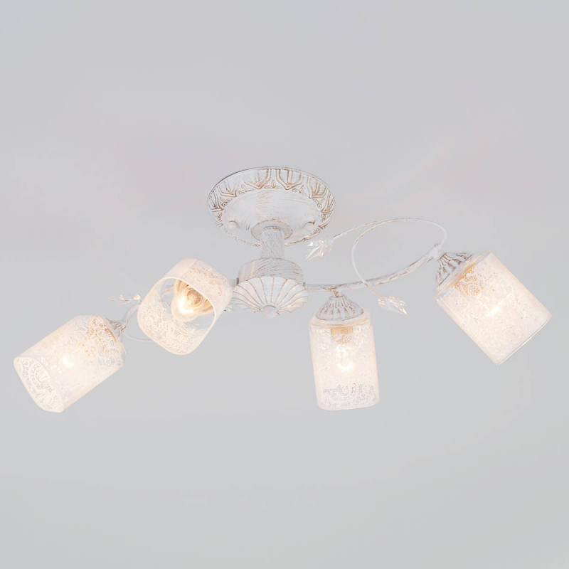 Потолочная люстра Eurosvet 30053/4 белый с золотом