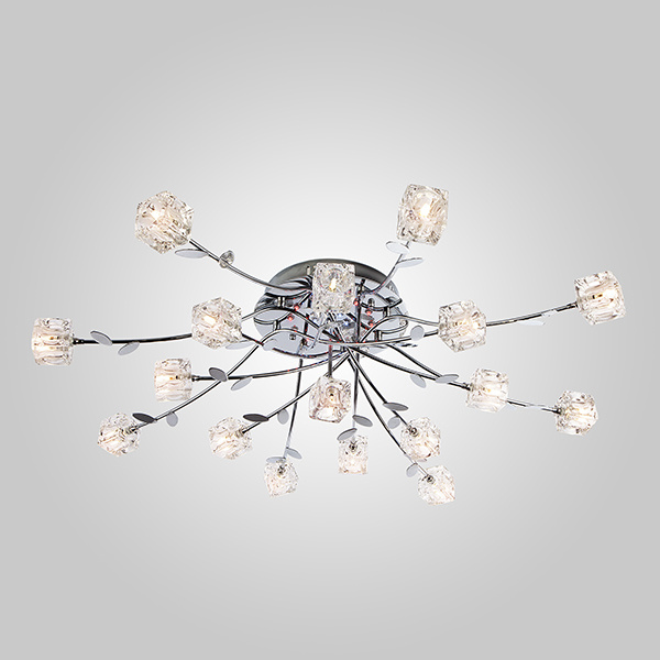 Потолочная люстра Eurosvet Florance 80108/17 хром/синий+красный+фиолетовый