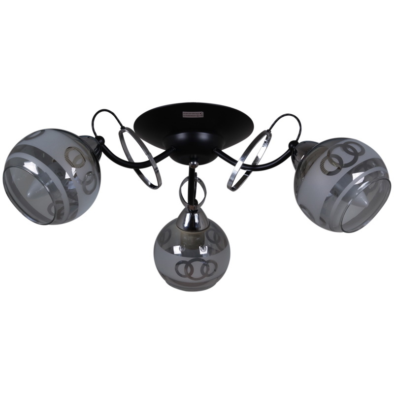 Потолочная люстра Reluce 22115-0.3-03 BK+CH