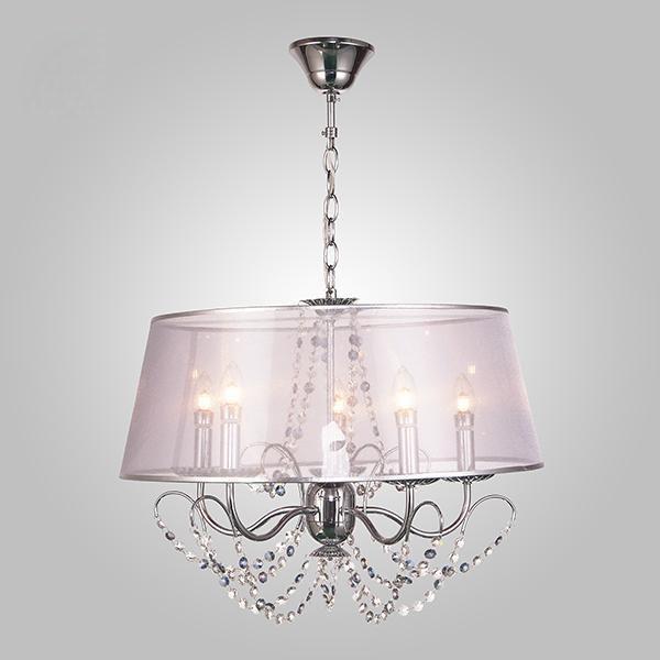 Подвесная люстра Eurosvet 10068/5 хром/прозрачный хрусталь Strotskis