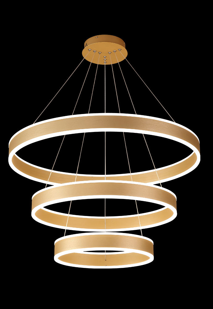 Подвесной светодиодный светильник Crystal Lux MUCHOS SP158W LED D400+600+800 GOLD