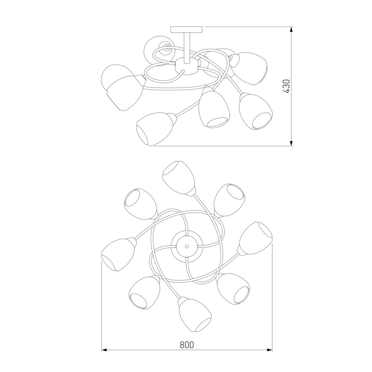 Люстра на штанге Eurosvet 30168/8 матовое золото