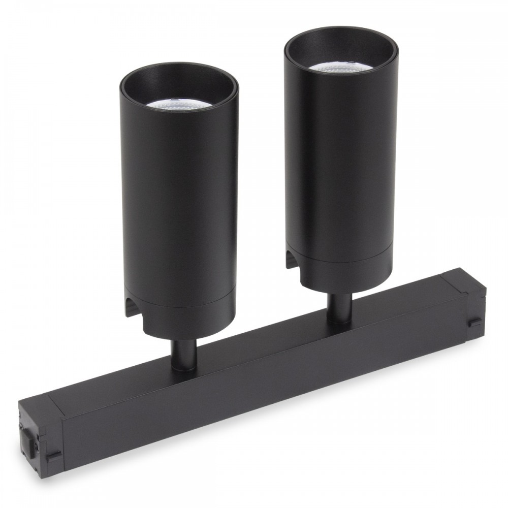 Трековый однофазный светильник AM Group Plain Opal AM590 2X10W 4000K BK