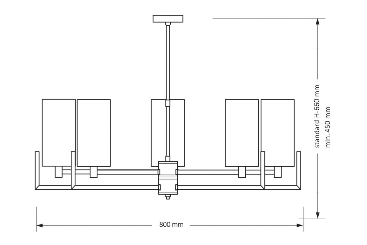 Люстра на штанге Kutek Mood Nemi NEM-ZW-5 (Z)
