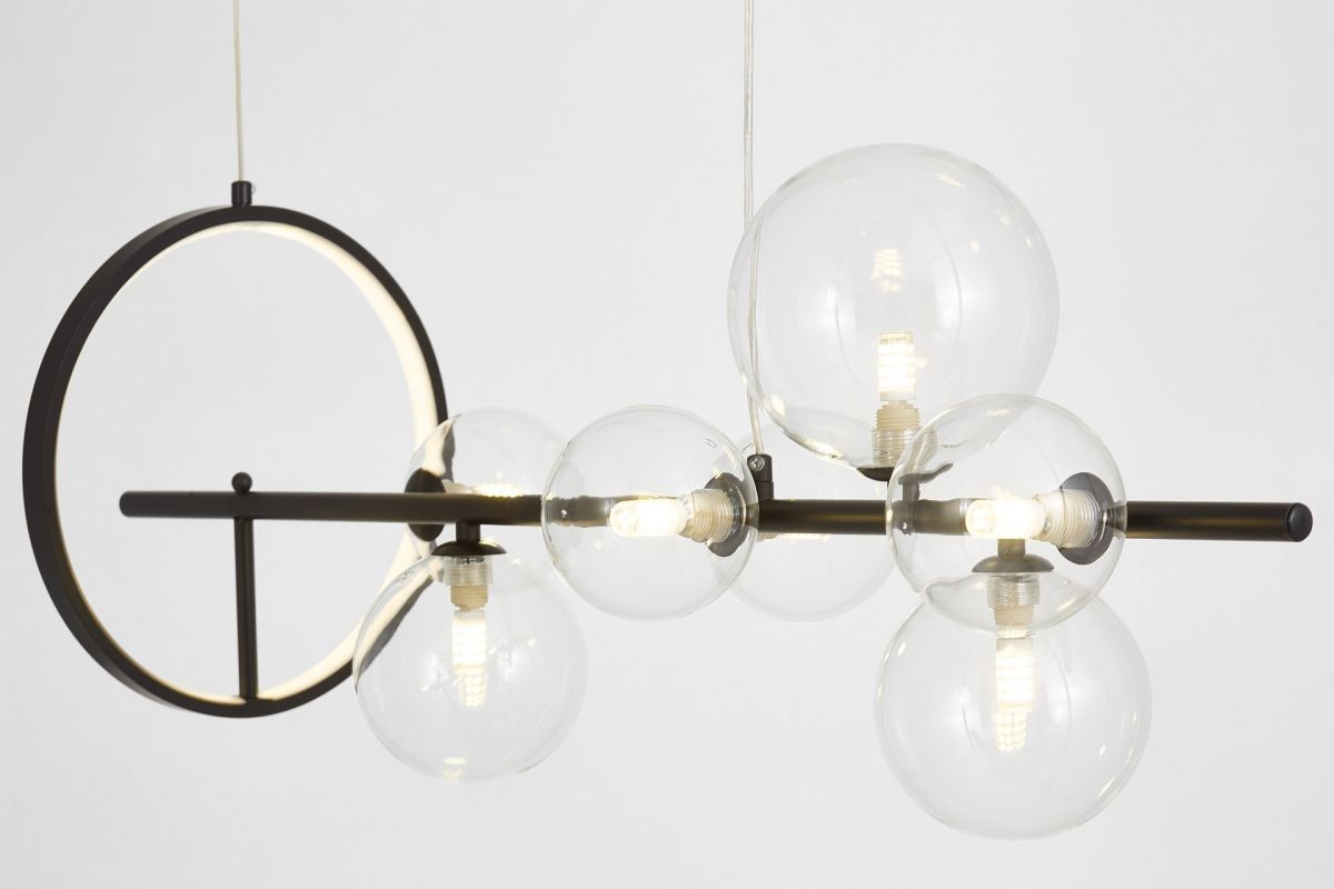 Подвесная люстра Lumina Deco LDP 7033-7 BK+CL