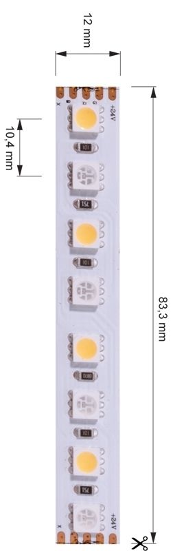 Светодиодная лента Deko-Light 24В 5050 115Вт RGB+4200K 5м IP20 840216