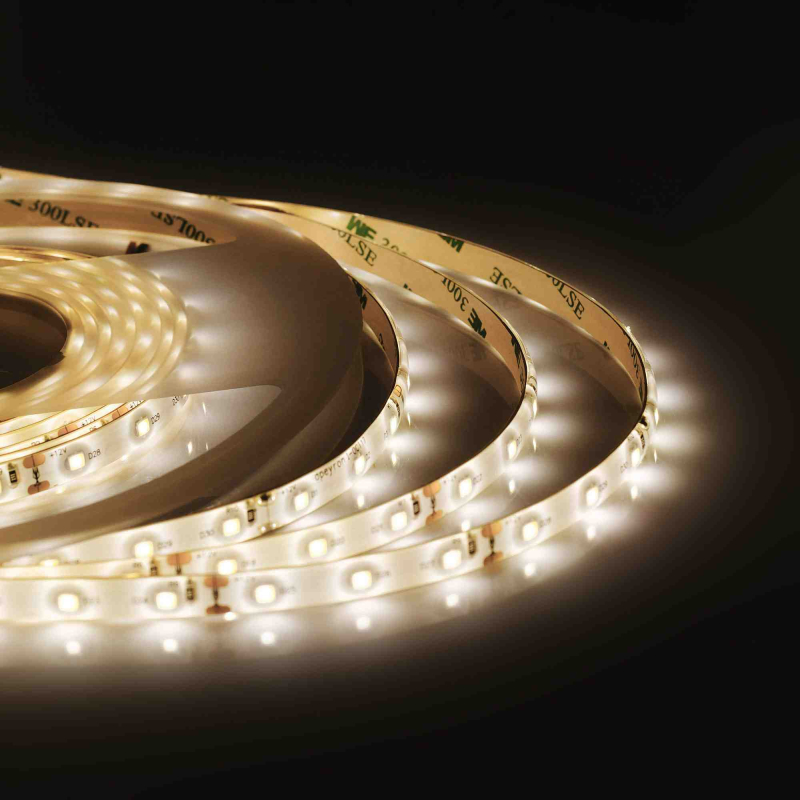 Светодиодная лента Apeyron 12В СТ 4,8Вт/м smd3528, 60д/м IP65 280Лм/м 5м 3000К 09BL