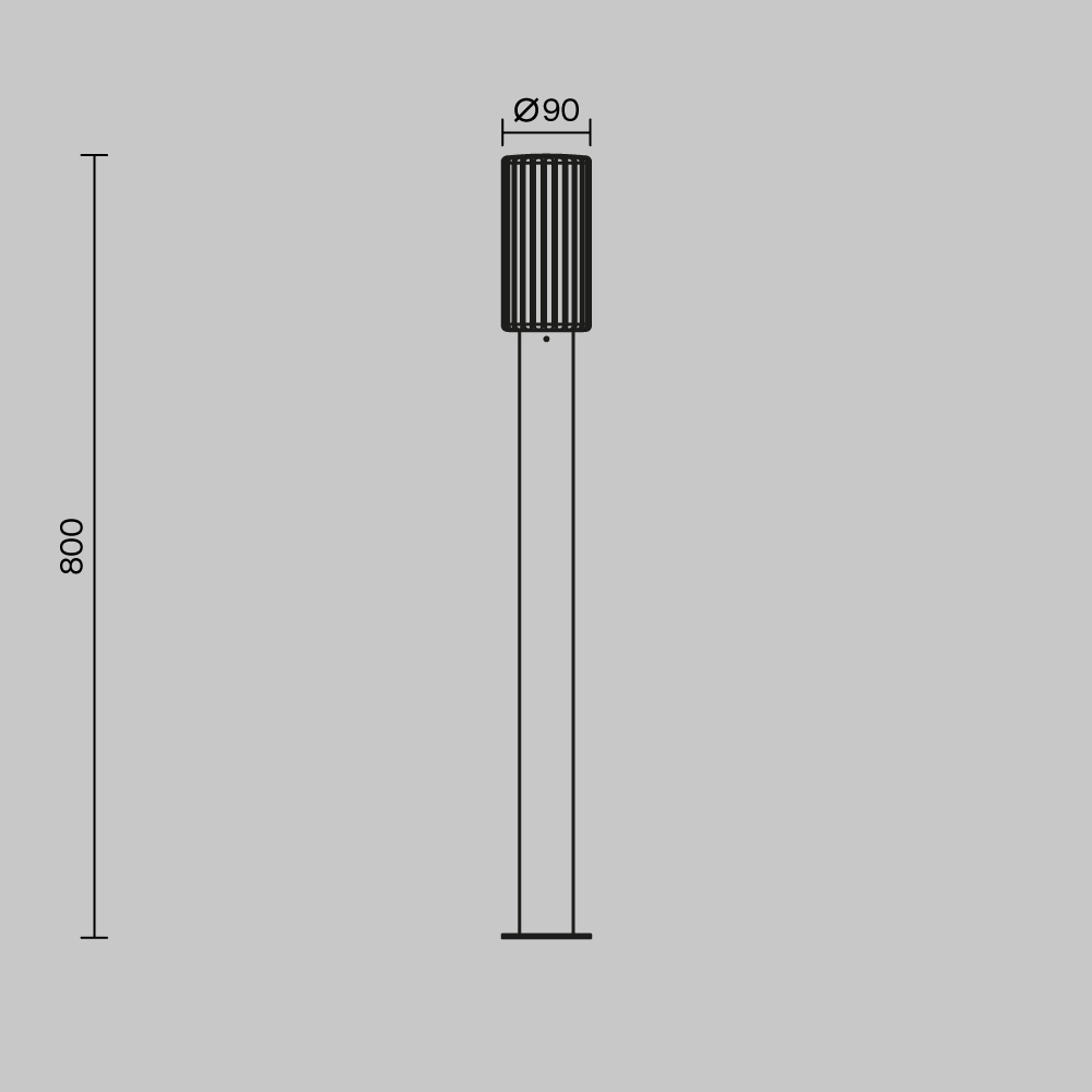 Ландшафтный светильник Maytoni Rib O502FL-01B1