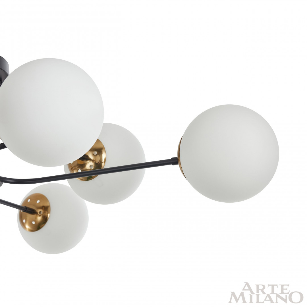 Потолочная люстра Arte Milano Neapolis 276808/8 BK/GD