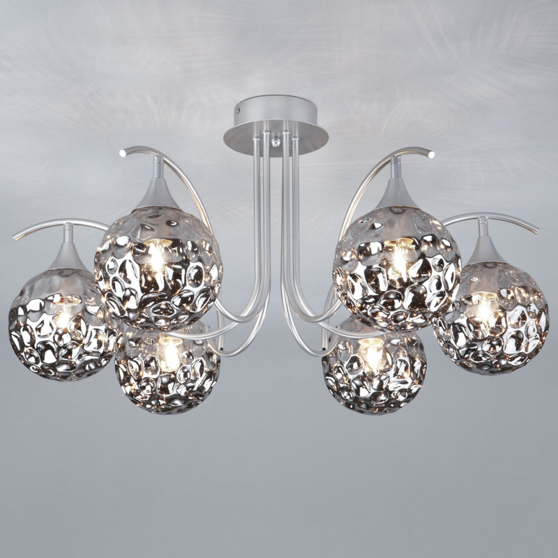 Потолочная люстра Eurosvet Clio 70102/6 серебро