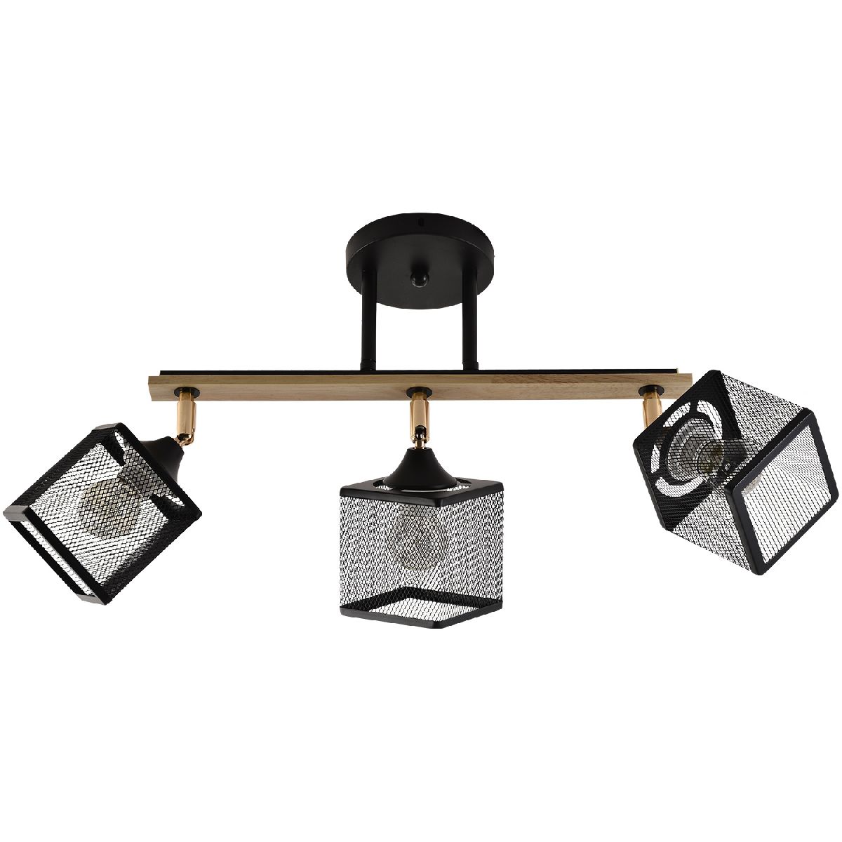 Спот Reluce 01591-3.3-03B BK+FGD+WOOD