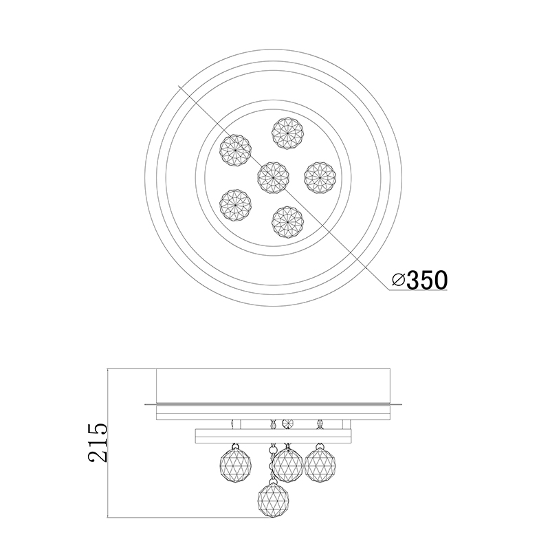 Потолочный светодиодный светильник Zumaline MALAWI B180607-2