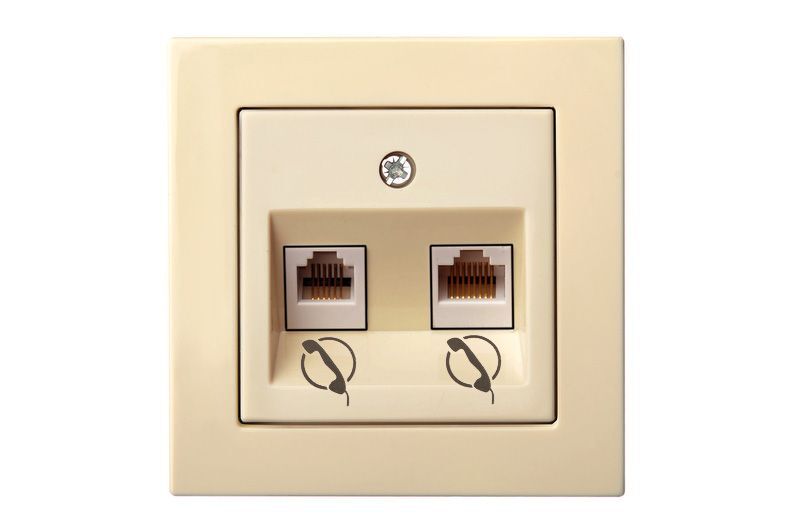 Розетка телефонная двойная (2хRJ11) Liregus Epsilon 28-081