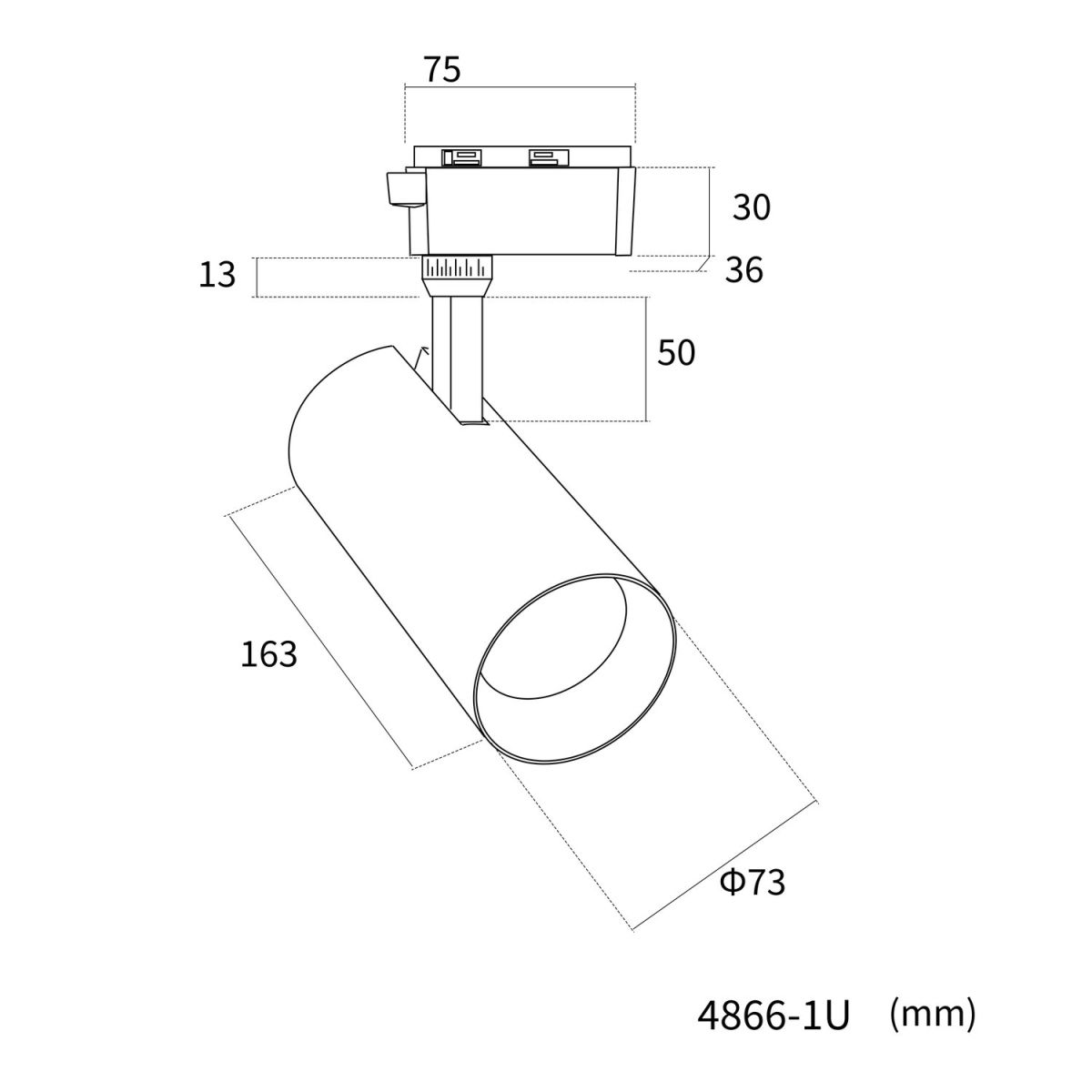 Трековый однофазный светильник Favourite Practica 4866-1U