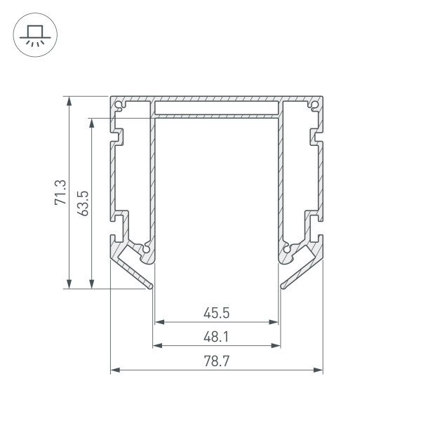 Профиль-держатель Arlight Mag-45 032752